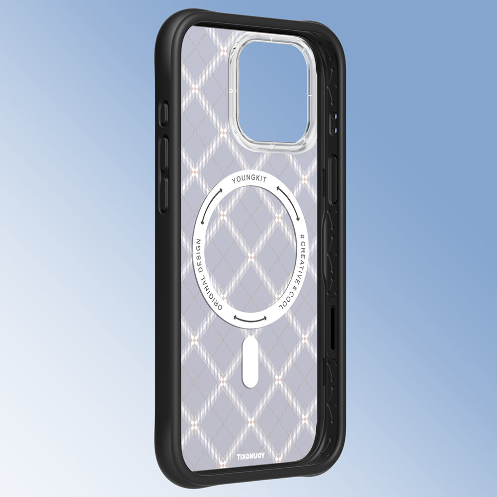Youngkit Argyle Serisi iPhone 16 Pro Max Magsafe Telefon Kılıfı Youngkit Argyle Serisi iPhone 16 Pro Max Magsafe Telefon Kılıfı